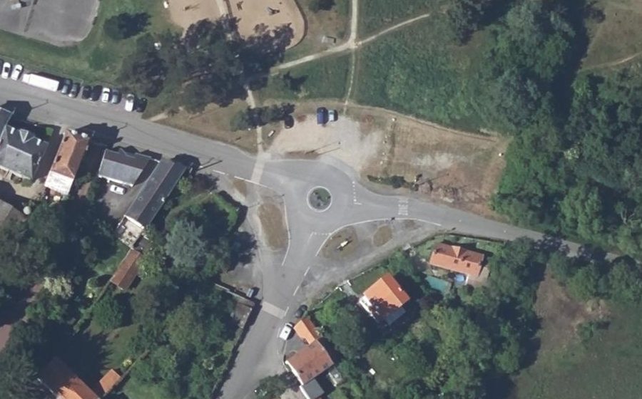 Vue aérienne de la Place du Président René Coty
