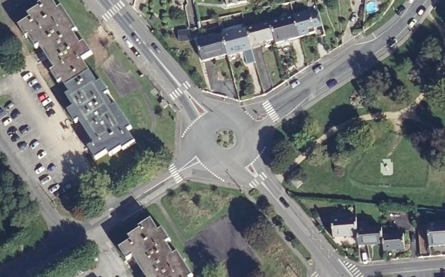 Vue aérienne du Rond-Point du Carbont