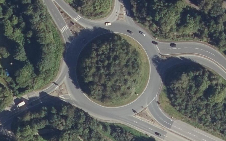 Vue aérienne du Rond-Point de Prad ar C'hras