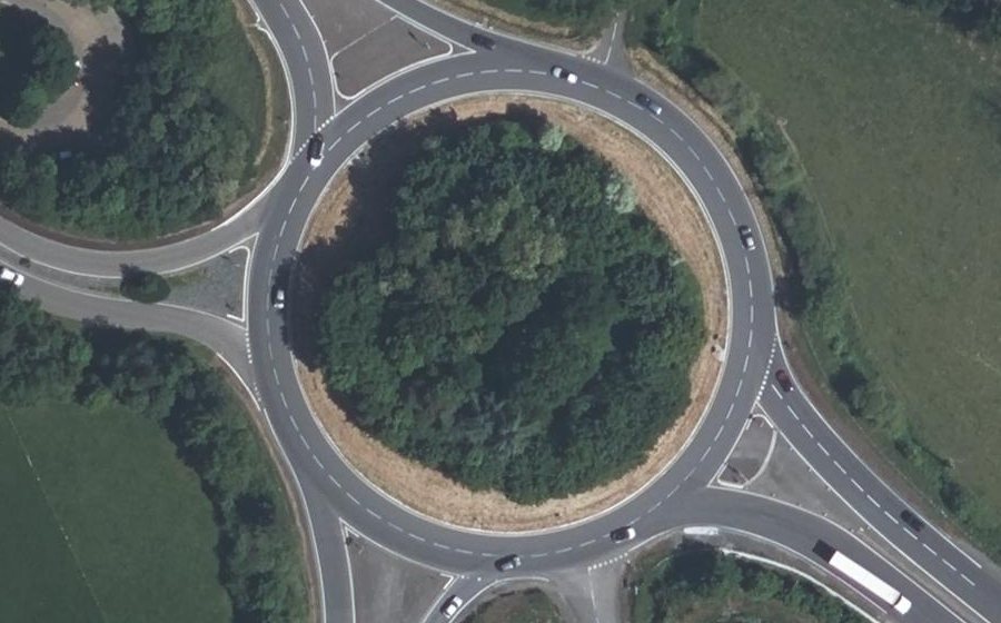 Vue aérienne du Rond-Point de l'Europe