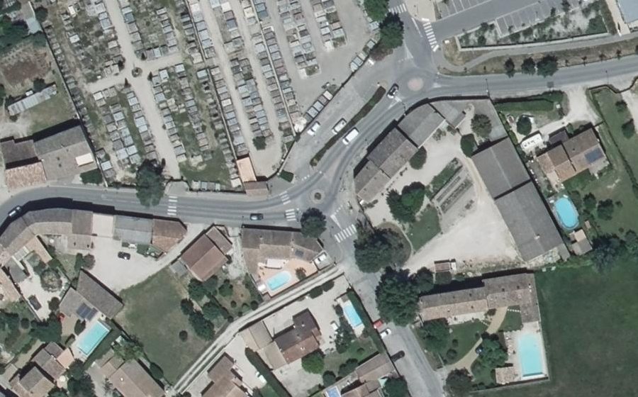Vue aérienne du Chemin des Gypières