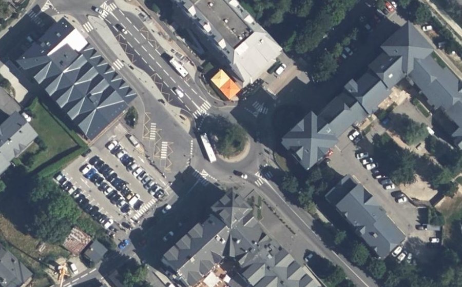 Vue aérienne du Carrefour du Cry