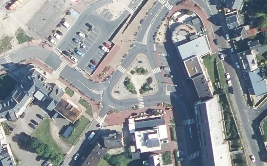Vue aérienne du Rond-Point de Verdun