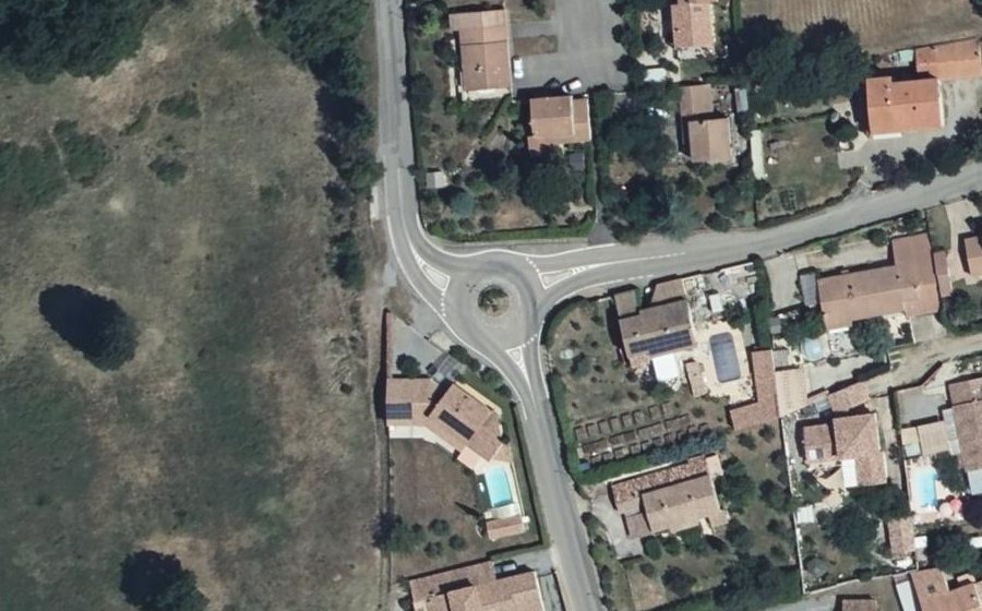 Vue aérienne du Rond-Point Léonce Amielh