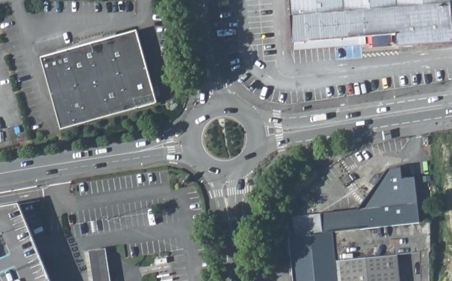 Vue aérienne du Rond-Point du Grand Sud