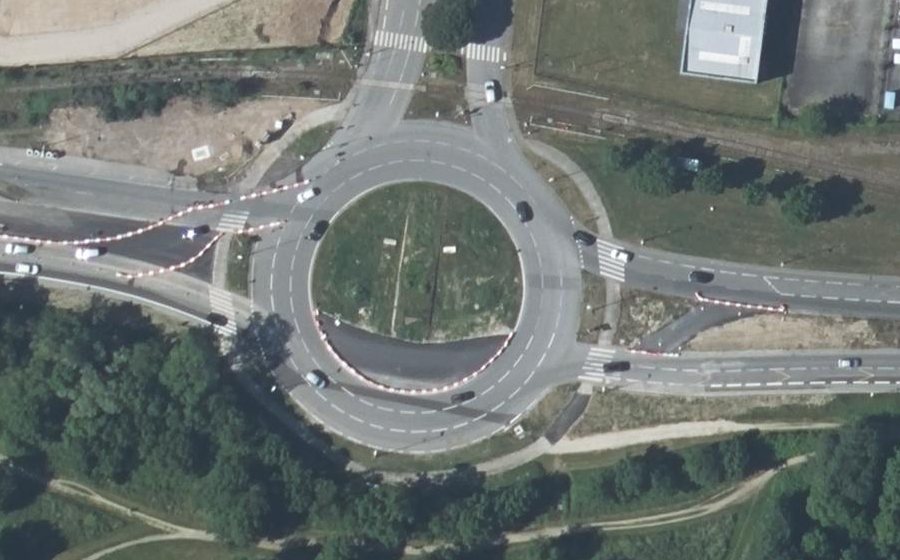 Vue aérienne du Rond-point des Marguyonnes