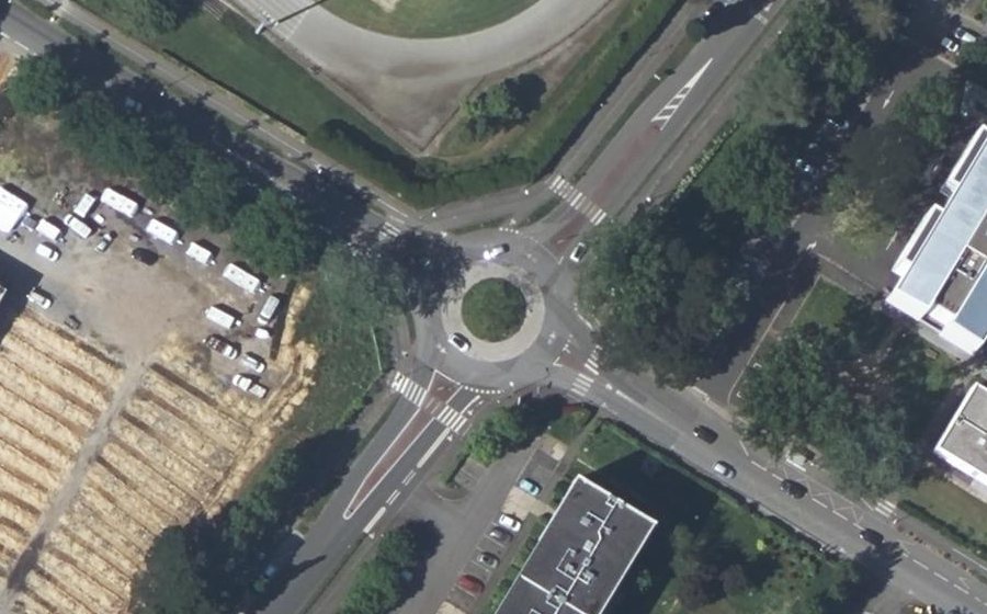 Vue aérienne du Rond-Point José Arribas