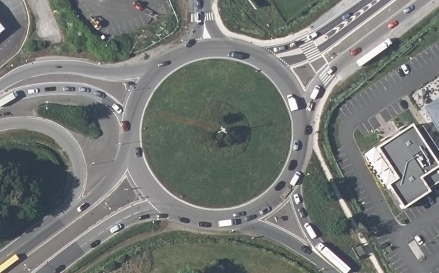Vue aérienne du Rond-Point de la Belle Étoile