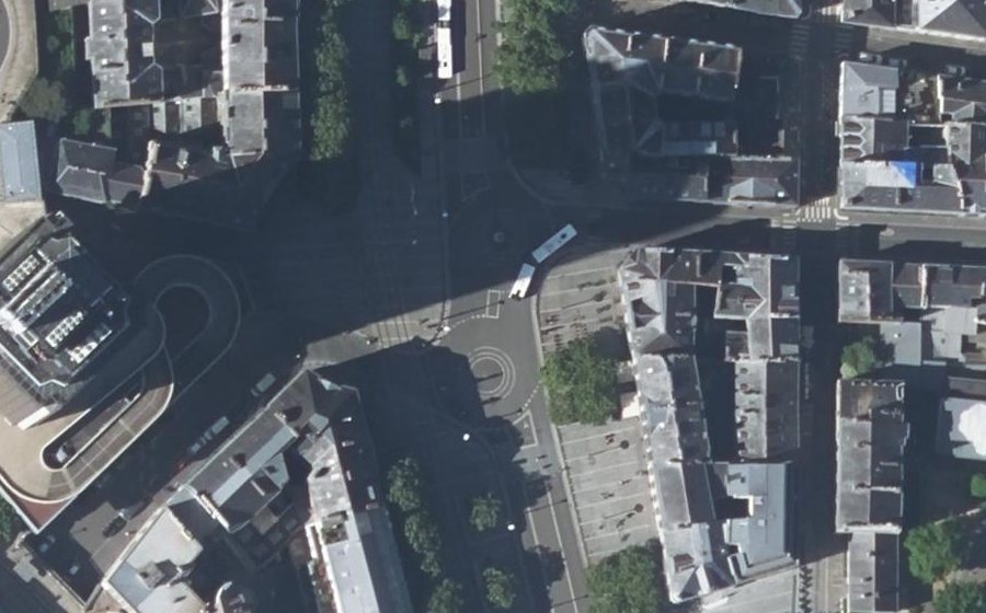 Vue aérienne du Cours des Cinquante Otages