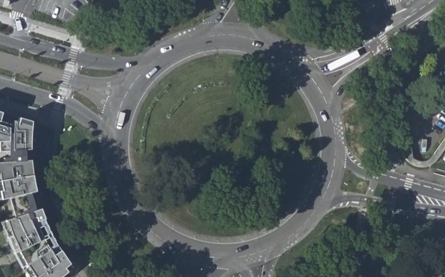 Vue aérienne du Rond-Point Abel Durand
