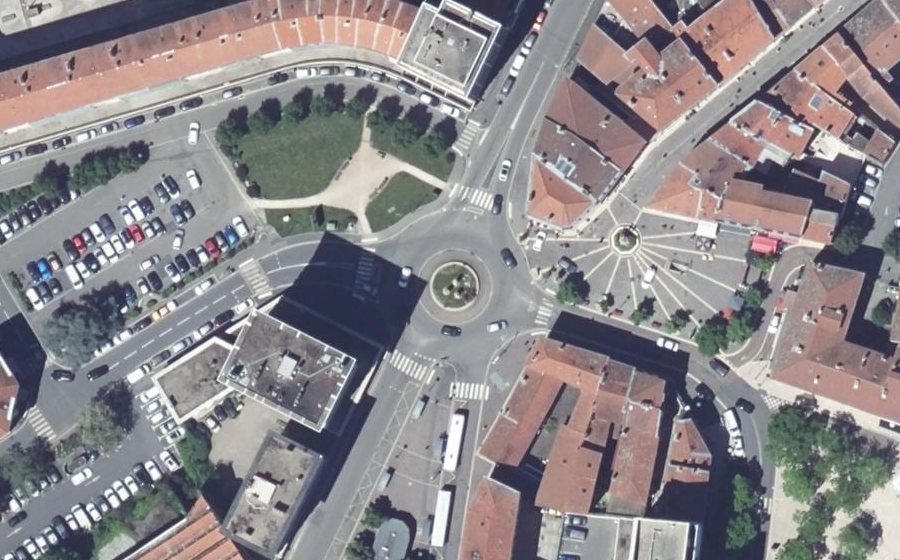 Vue aérienne du Rond-Point des Rencontres