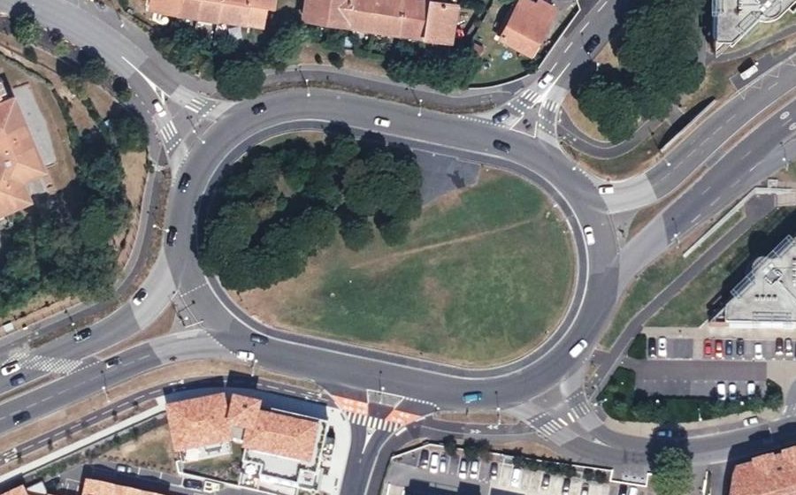Vue aérienne du Rond-Point Charles Carrère