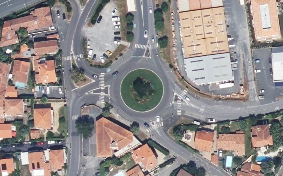 Vue aérienne du Rond-Point Jean Lesquibe