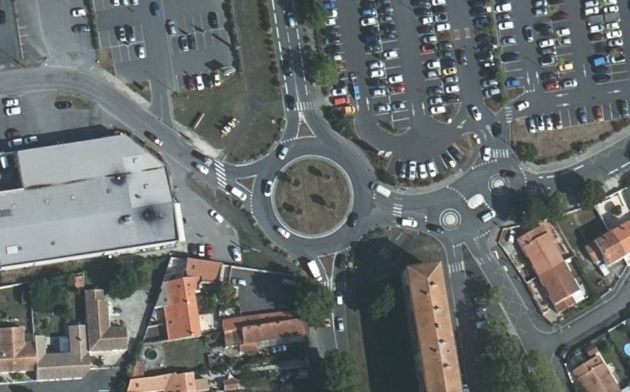 Vue aérienne du Rond-Point de Bois Bernard