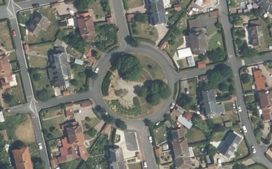 Vue aérienne du Rue du Centre