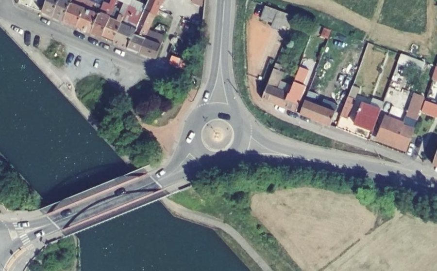Vue aérienne du Rond-Point de la Résistance