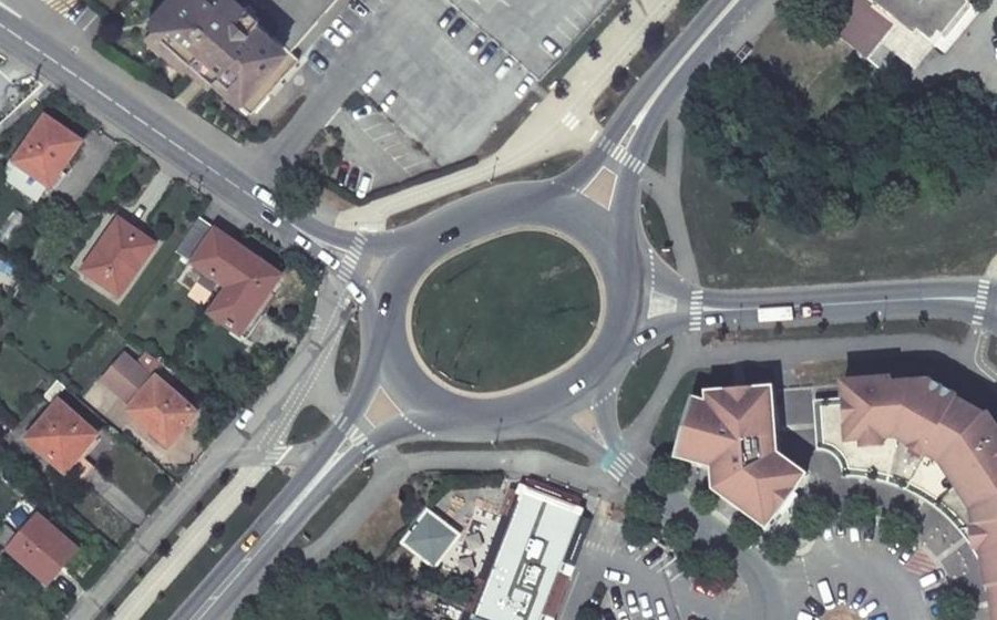 Vue aérienne du Carrefour des Marronniers