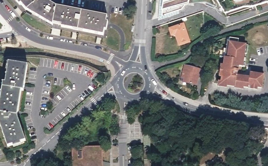 Vue aérienne du Rond-Point du Parc Montaury