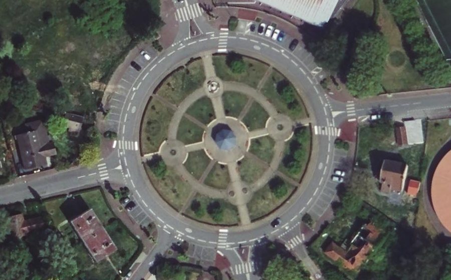 Vue aérienne du Place Edmond Dompsin