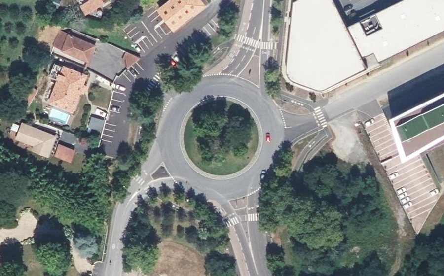 Vue aérienne du Giratoire Melville Lynch