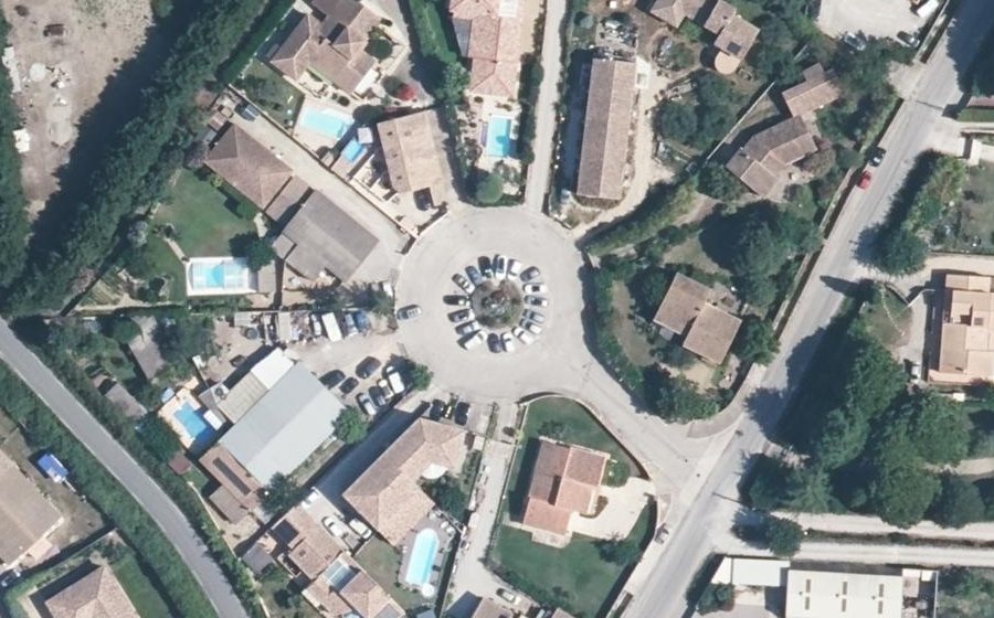 Vue aérienne du Place des Jurandes