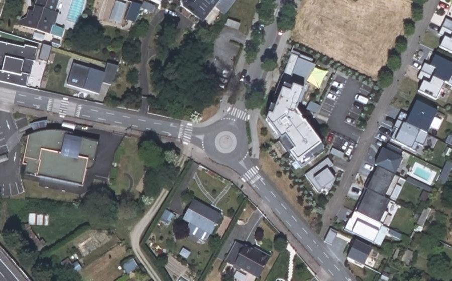 Vue aérienne du Rond-Point de la Monnaie