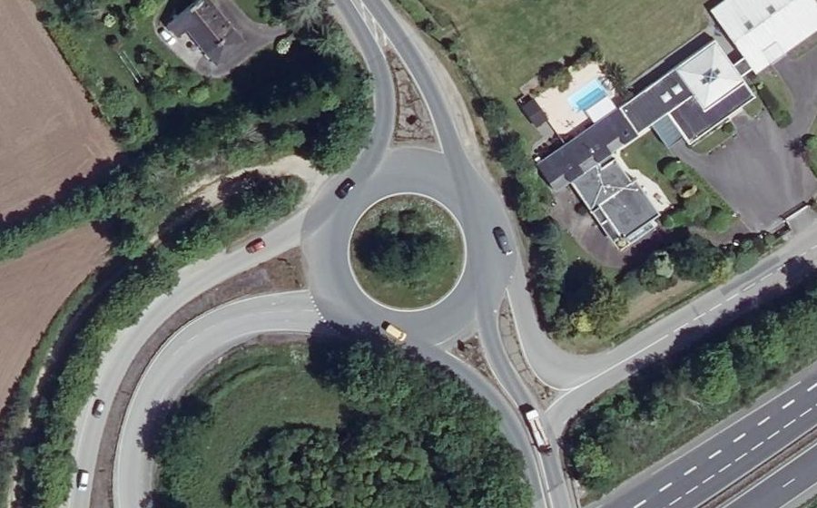 Vue aérienne du Rond-Point de Kereured