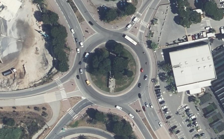 Vue aérienne du Rond-Point Les Baraques