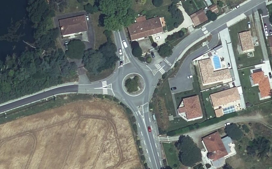 Vue aérienne du Rond-Point de la Dourdouille