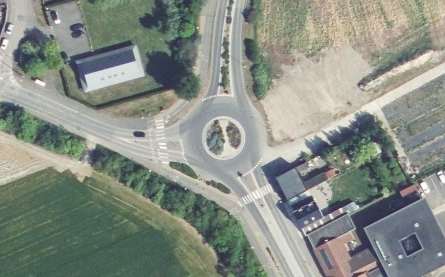 Vue aérienne du Rond-Point des Dunes de Flandre
