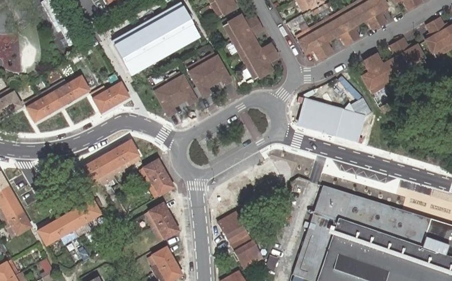 Vue aérienne du Rue Léon Blum