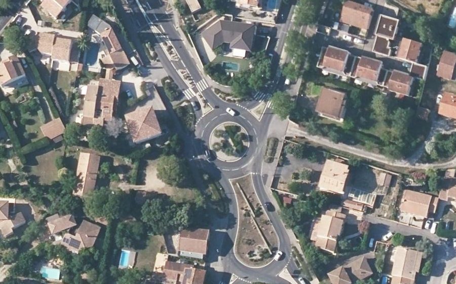 Vue aérienne du Rond-Point du Pic Saint-Loup