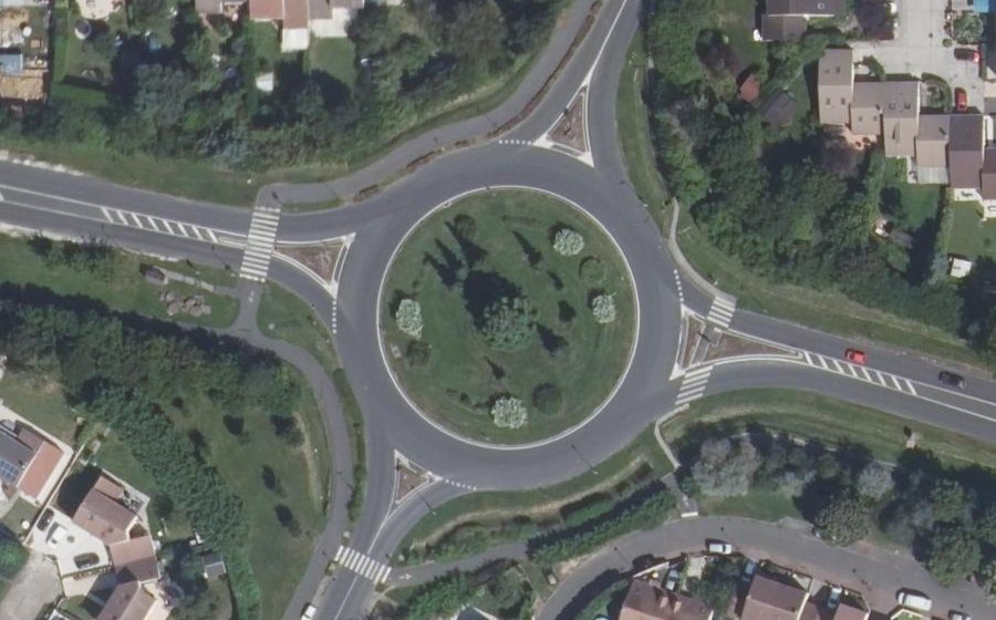 Vue aérienne du Avenue Olof Palme
