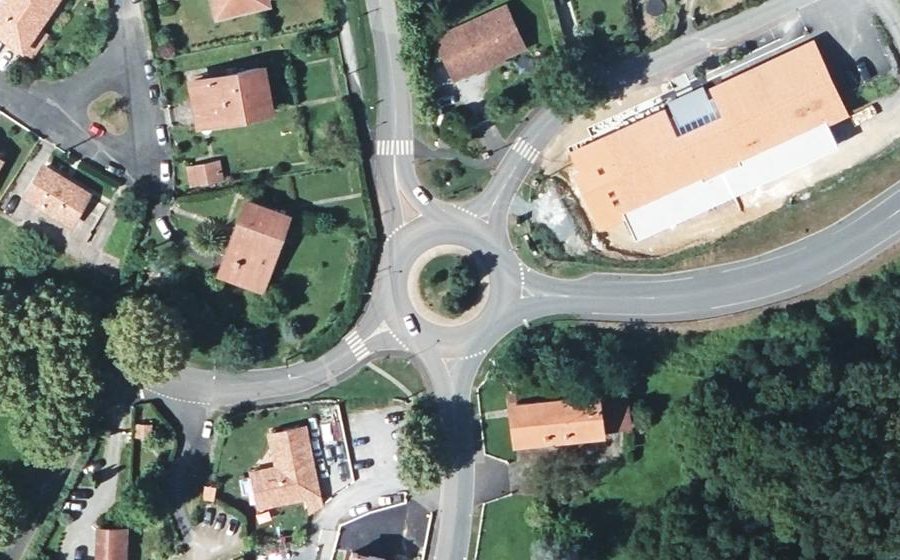 Vue aérienne du Rond-Point du Chocolat