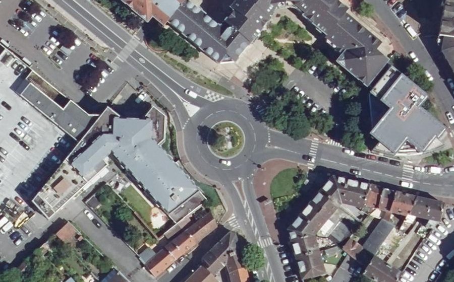 Vue aérienne de la Place du Faubourg