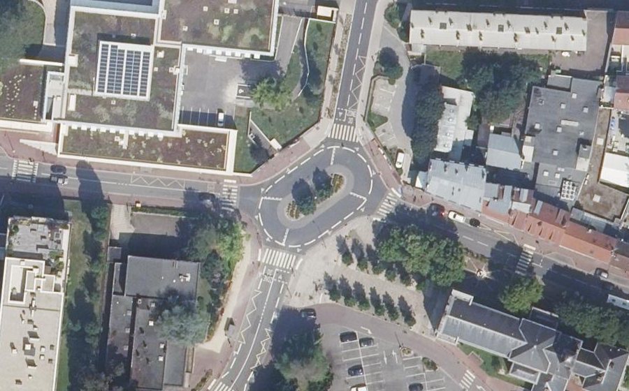 Vue aérienne du Place Charles Laroche