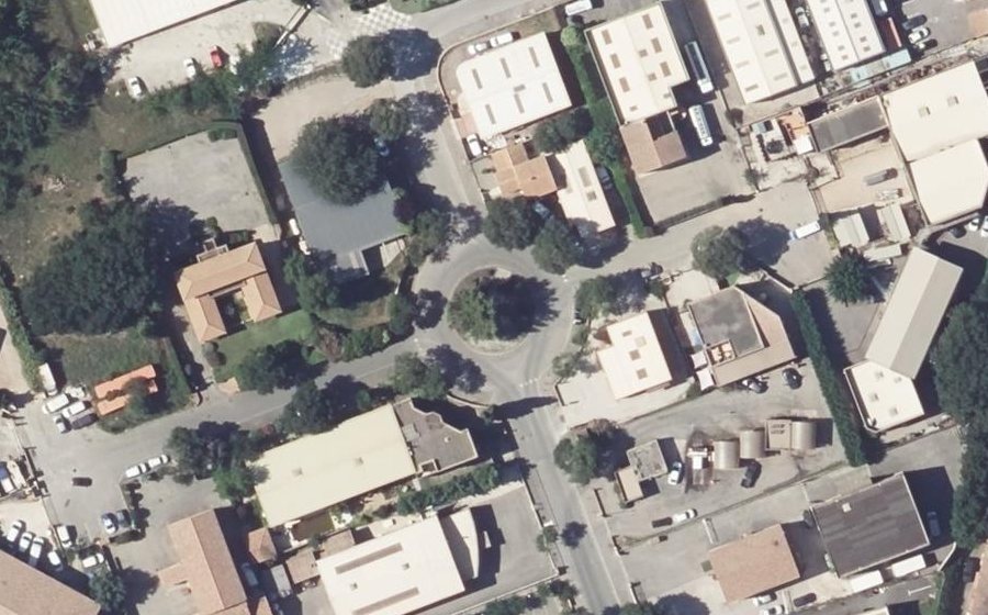 Vue aérienne du Zone d'Activité de Bompertuis