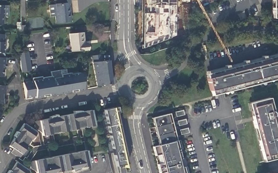 Vue aérienne du Rond-Point de la Chaussairie