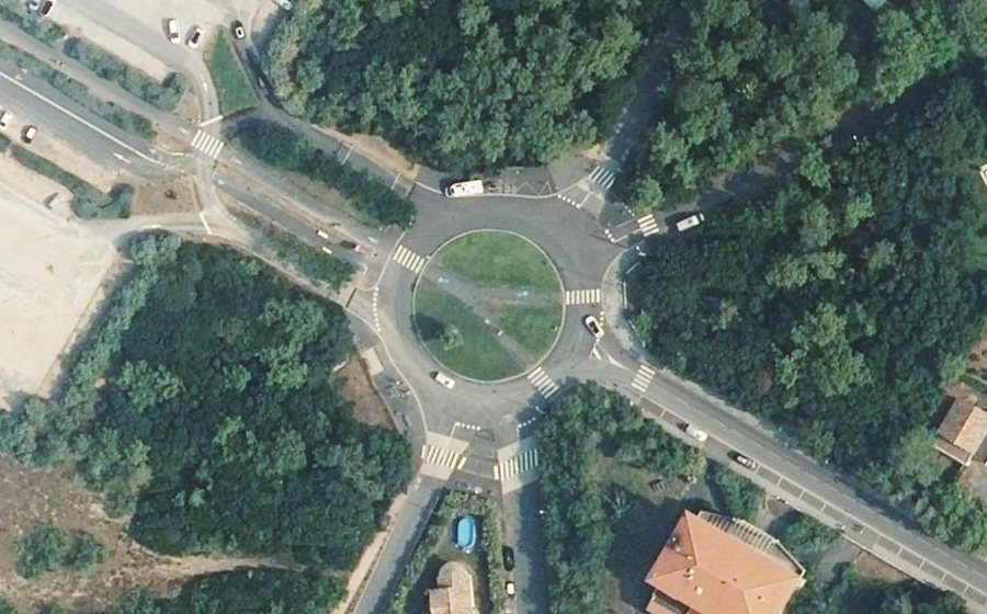 Vue aérienne du Rond-Point de l'Europe