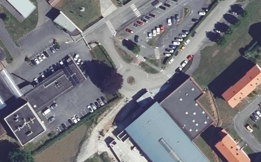 Vue aérienne du Espace Robert Schuman