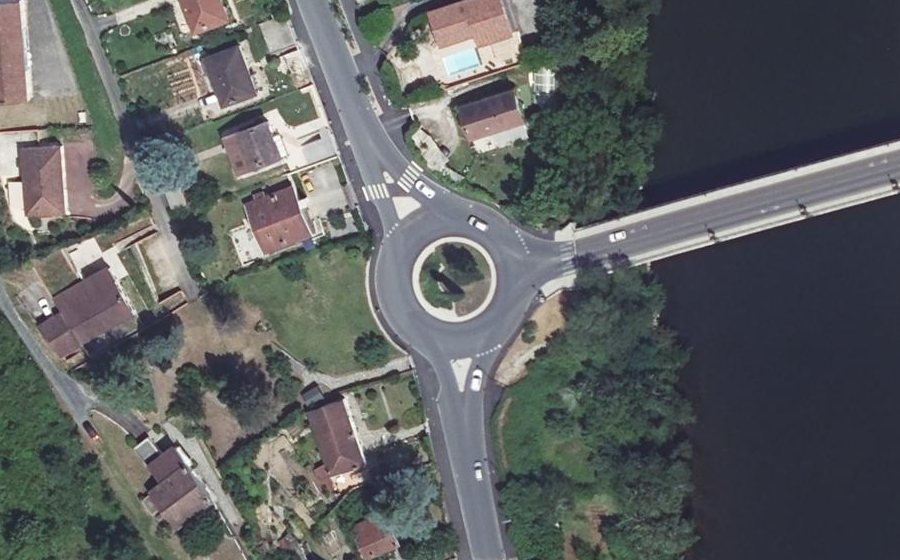 Vue aérienne du Rond-Point des Médaillés Militaires