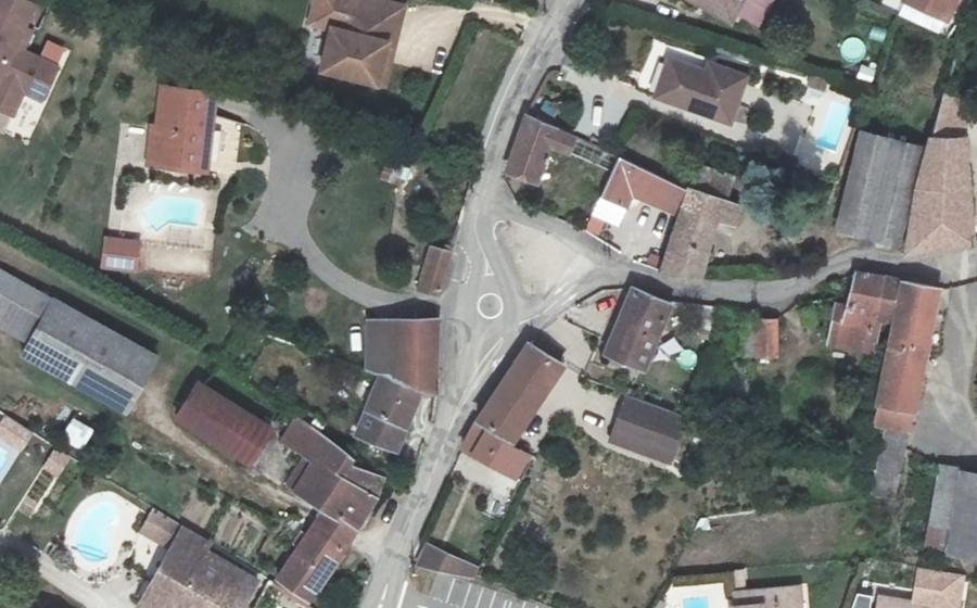 Vue aérienne du Montée de la Roue