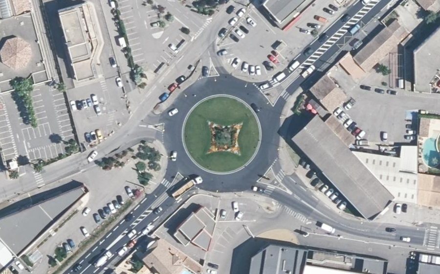 Vue aérienne du Rond-Point Charles de Gaulle