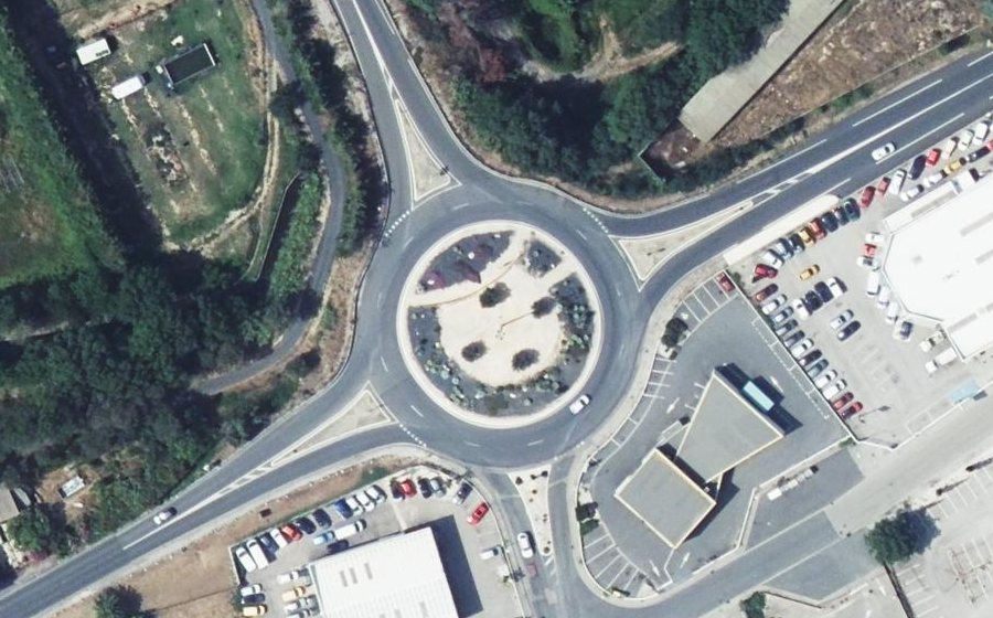 Vue aérienne du Giratoire du Camp Llarg