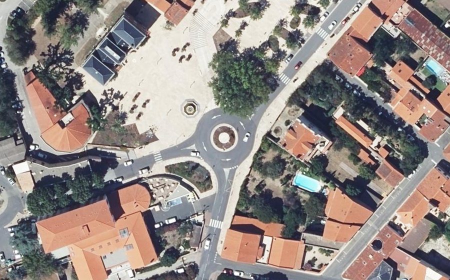Vue aérienne du Rond-Point de l'Europe