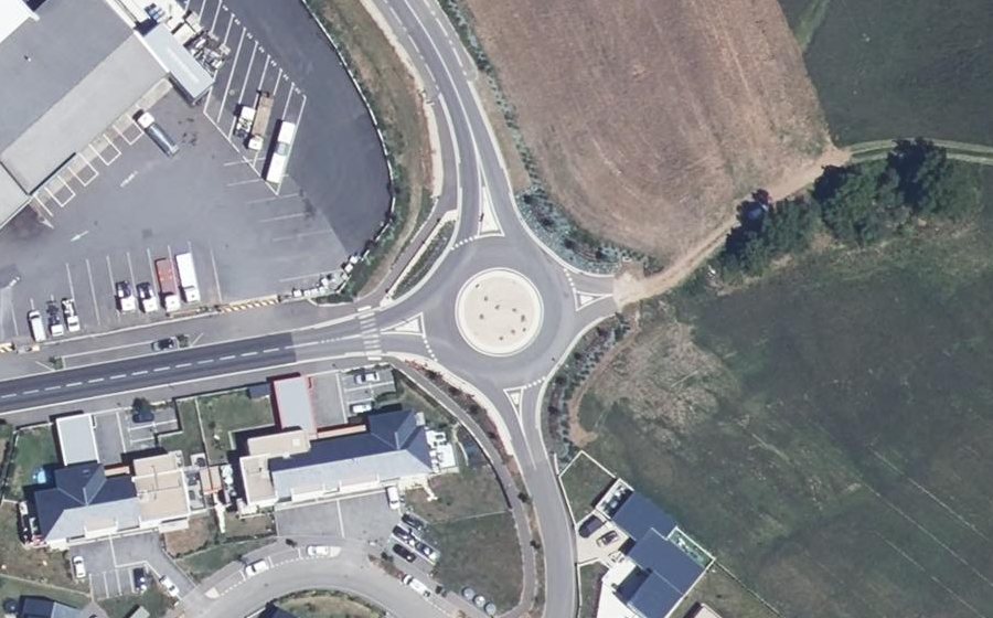 Vue aérienne du Giratoire de Clémentine