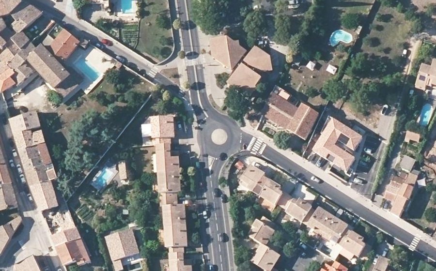 Vue aérienne du Rond-Point de la Machine