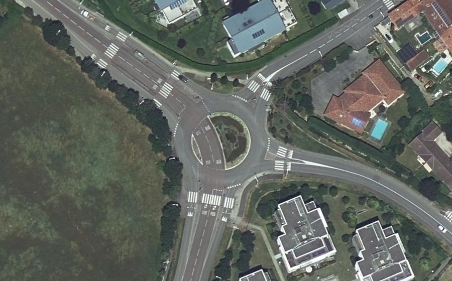 Vue aérienne du Rond-Point de Lagarde