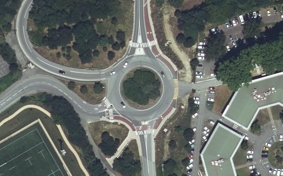Vue aérienne du Rond-Point Frédéric Lubin-Lebrère