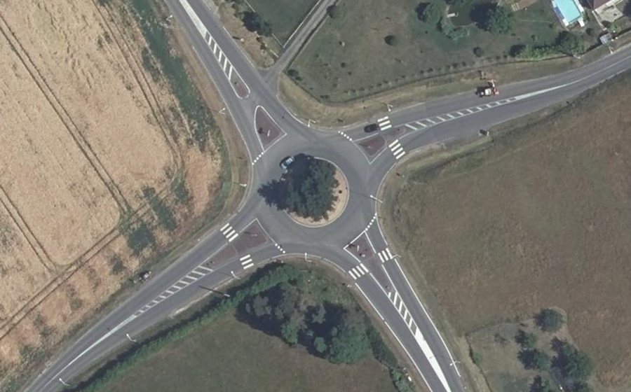 Vue aérienne du Rond-point anonyme n°6166836